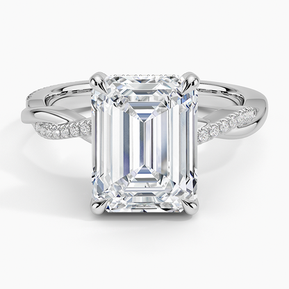 1.60 Carat Princess Halo Design Solitaire Lab Diamond Ring 18K - Florina 