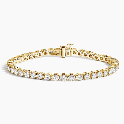 Su Yolu Model 4.00 Karat Yuvarlak Kesim Laboratuvar Pırlanta Bileklik 18K - Bold Diamonds
