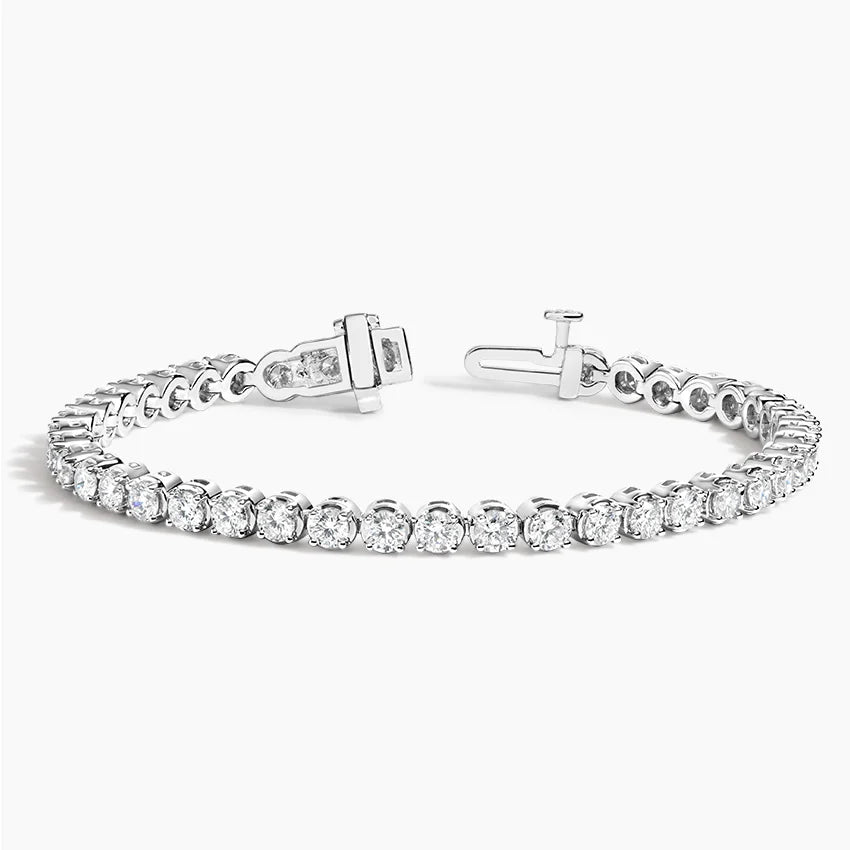 Su Yolu Model 4.00 Karat Yuvarlak Kesim Laboratuvar Pırlanta Bileklik 18K - Bold Diamonds