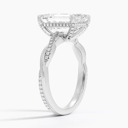 1.60 Carat Princess Halo Design Solitaire Lab Diamond Ring 18K - Florina 