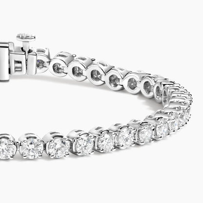 Su Yolu Model 4.00 Karat Yuvarlak Kesim Laboratuvar Pırlanta Bileklik 18K - Bold Diamonds