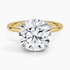 4.10 Karat Hidden Halo Tasarım Tektaş Laboratuvar Pırlanta Yüzük 18K  - Elora - Bold Diamonds