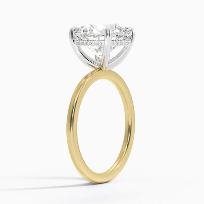 4.10 Karat Hidden Halo Tasarım Tektaş Laboratuvar Pırlanta Yüzük 18K  - Elora - Bold Diamonds
