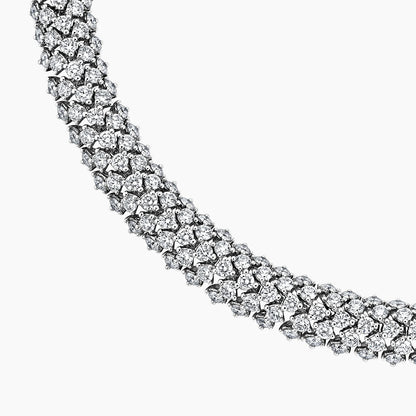 Kraliyet Damlası Model 43.00 karat Yuvarlak Kesim Laboratuvar Pırlanta Kolye 18K - Bold Diamonds