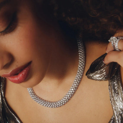 Kraliyet Damlası Model 43.00 karat Yuvarlak Kesim Laboratuvar Pırlanta Kolye 18K - Bold Diamonds