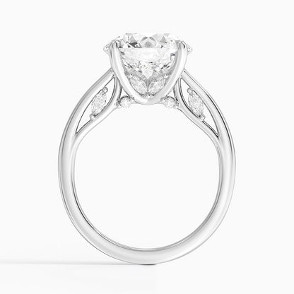 4.30  Hidden Halo Tasarım Tektaş Laboratuvar Pırlanta Yüzük  - Dalara