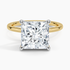 4.10 Karat Prenses Kesim Hidden Halo Tasarım Tektaş Laboratuvar Pırlanta Yüzük 18K  - Elora - Bold Diamonds