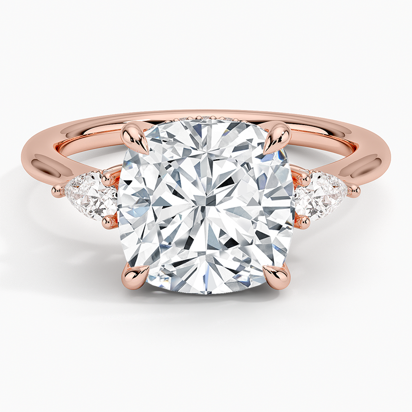1.60 Carat Princess Halo Design Solitaire Lab Diamond Ring 18K - Florina 
