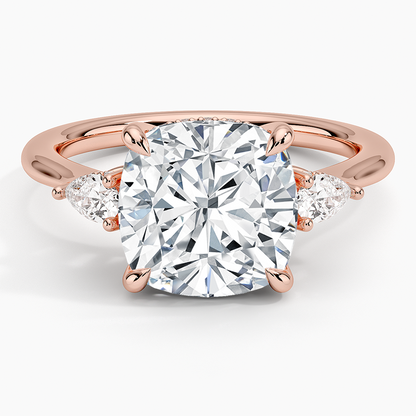 1.60 Carat Princess Halo Design Solitaire Lab Diamond Ring 18K - Florina 