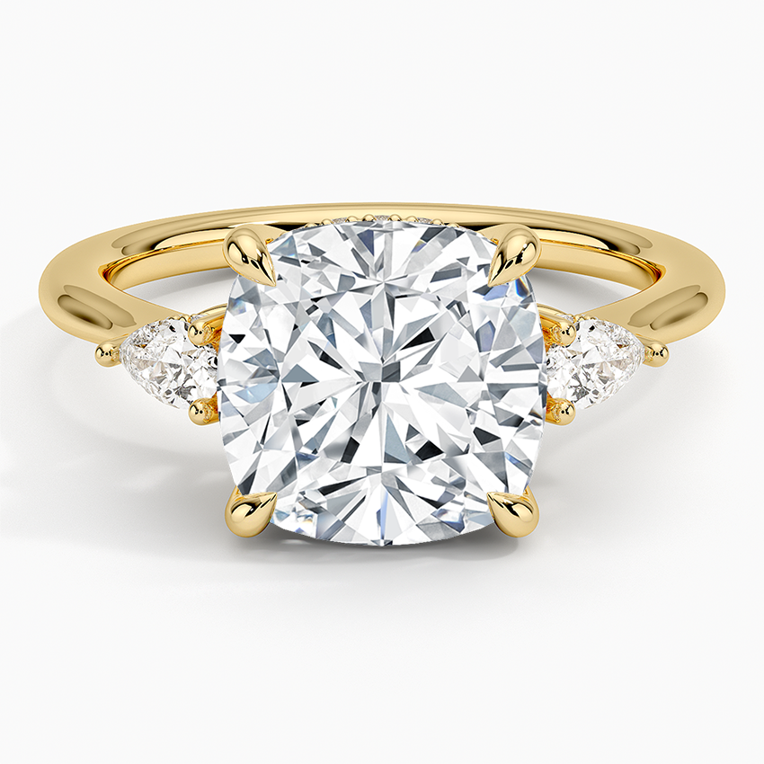 1.60 Carat Princess Halo Design Solitaire Lab Diamond Ring 18K - Florina 