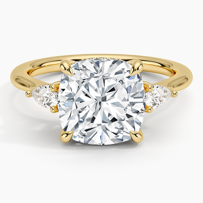 1.60 Carat Princess Halo Design Solitaire Lab Diamond Ring 18K - Florina 