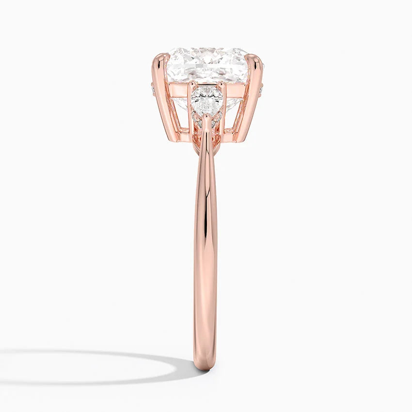 1.60 Carat Princess Halo Design Solitaire Lab Diamond Ring 18K - Florina 