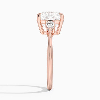 1.60 Carat Princess Halo Design Solitaire Lab Diamond Ring 18K - Florina 