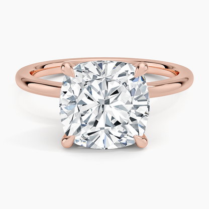 1.60 Carat Princess Halo Design Solitaire Lab Diamond Ring 18K - Florina 