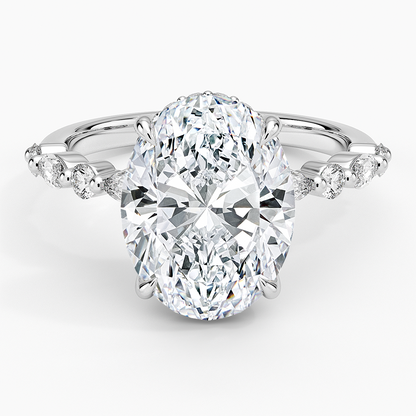 1.60 Carat Princess Halo Design Solitaire Lab Diamond Ring 18K - Florina 