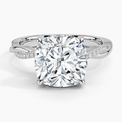 1.60 Carat Princess Halo Design Solitaire Lab Diamond Ring 18K - Florina 