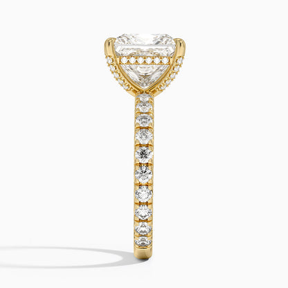 1.60 Carat Princess Halo Design Solitaire Lab Diamond Ring 18K - Florina 