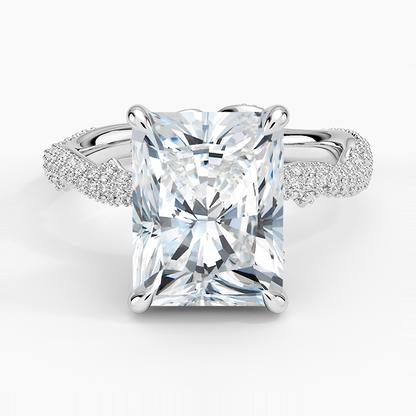 4.75 Radiant Kesim Hidden Halo Tasarım Tektaş Laboratuvar Pırlanta Yüzük - Filara