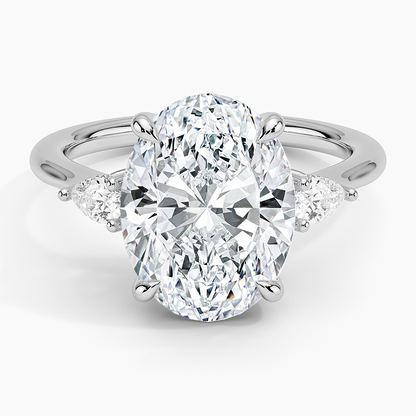 1.60 Carat Princess Halo Design Solitaire Lab Diamond Ring 18K - Florina 