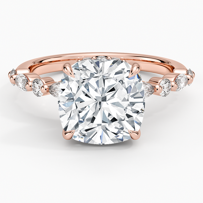 1.60 Carat Princess Halo Design Solitaire Lab Diamond Ring 18K - Florina 