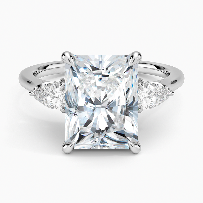 1.60 Carat Princess Halo Design Solitaire Lab Diamond Ring 18K - Florina 