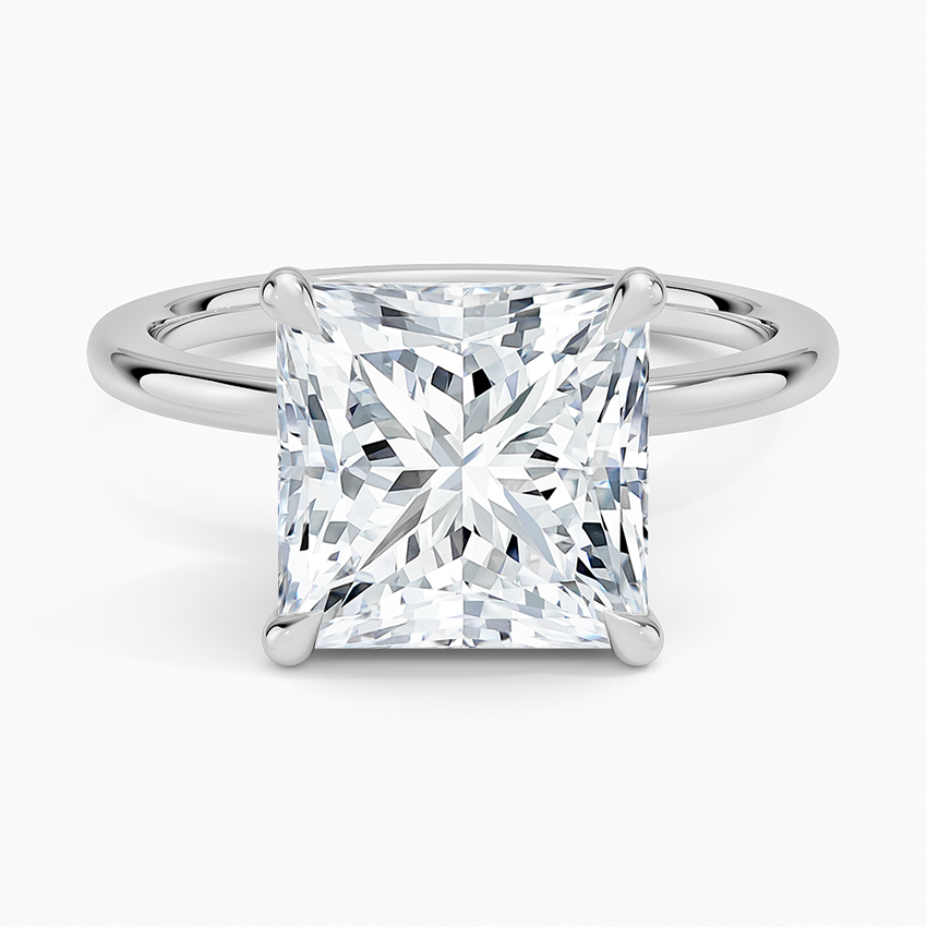 1.60 Carat Princess Halo Design Solitaire Lab Diamond Ring 18K - Florina 