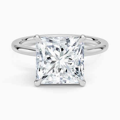 1.60 Carat Princess Halo Design Solitaire Lab Diamond Ring 18K - Florina 