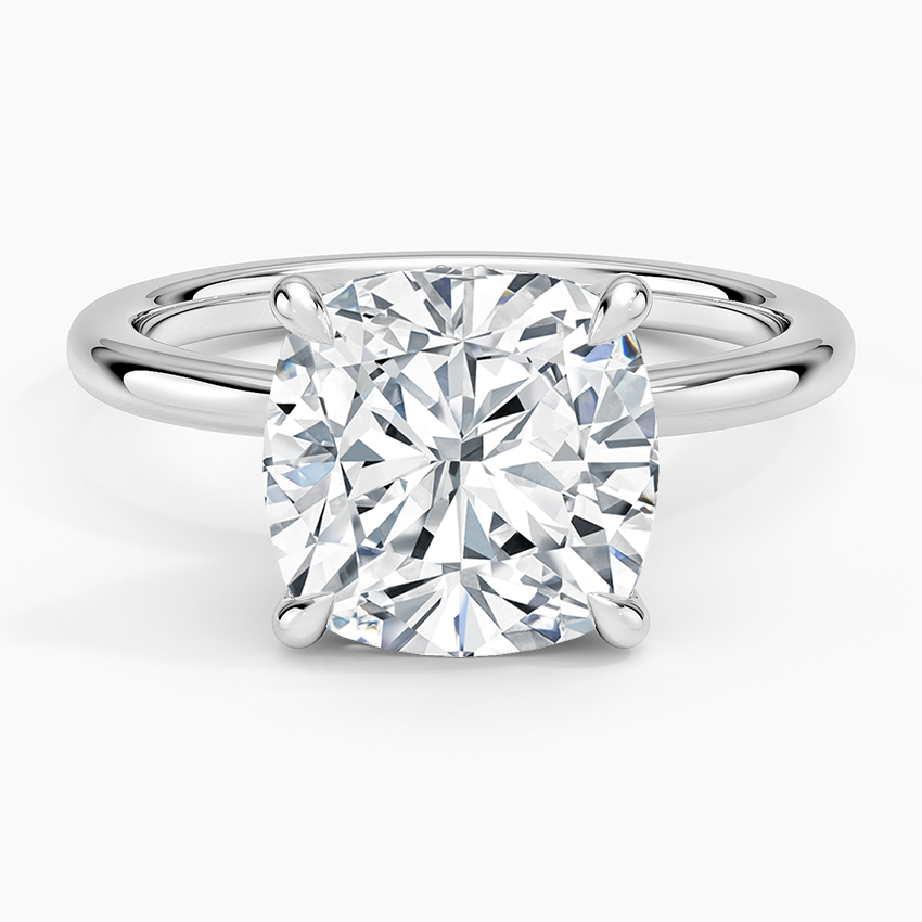 4.15 Cushion Kesim Hidden Halo Tasarım Tektaş Laboratuvar Pırlanta Yüzük - Vilora