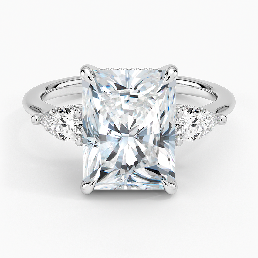 4.50 Radiant Kesim Hidden Halo Tasarım Tektaş Laboratuvar Pırlanta Yüzük - Nilora