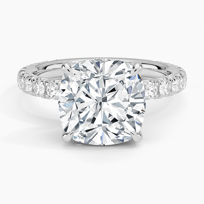 1.60 Carat Princess Halo Design Solitaire Lab Diamond Ring 18K - Florina 