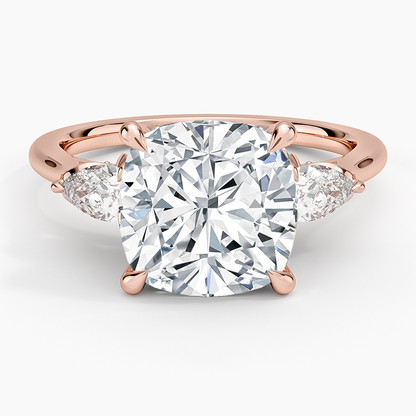 1.60 Carat Princess Halo Design Solitaire Lab Diamond Ring 18K - Florina 