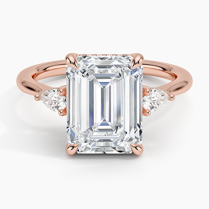1.60 Carat Princess Halo Design Solitaire Lab Diamond Ring 18K - Florina 