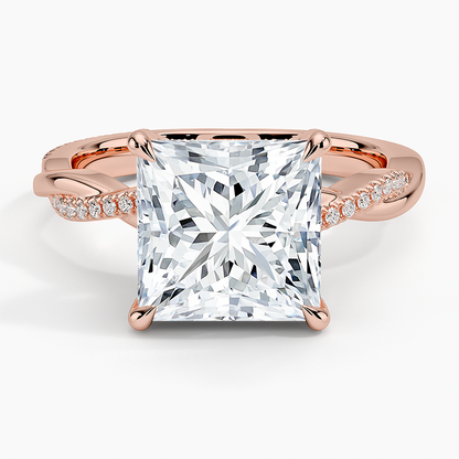 1.60 Carat Princess Halo Design Solitaire Lab Diamond Ring 18K - Florina 