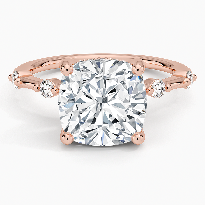 4.20 Cushion Kesim Hidden Halo Tasarım Tektaş Laboratuvar Pırlanta Yüzük - Zelora