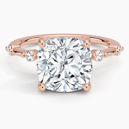 4.20 Cushion Kesim Hidden Halo Tasarım Tektaş Laboratuvar Pırlanta Yüzük - Zelora