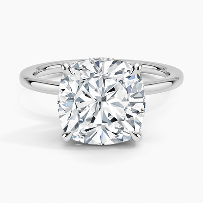 1.60 Carat Princess Halo Design Solitaire Lab Diamond Ring 18K - Florina 