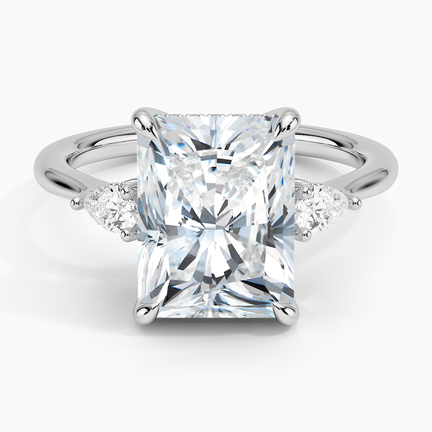 1.60 Carat Princess Halo Design Solitaire Lab Diamond Ring 18K - Florina 