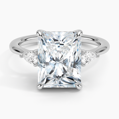 1.60 Carat Princess Halo Design Solitaire Lab Diamond Ring 18K - Florina 