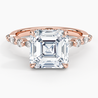 1.60 Carat Princess Halo Design Solitaire Lab Diamond Ring 18K - Florina 