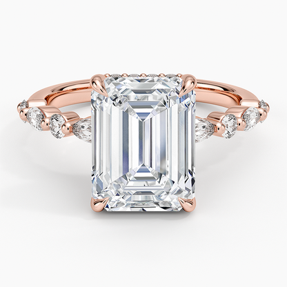 1.60 Carat Princess Halo Design Solitaire Lab Diamond Ring 18K - Florina 