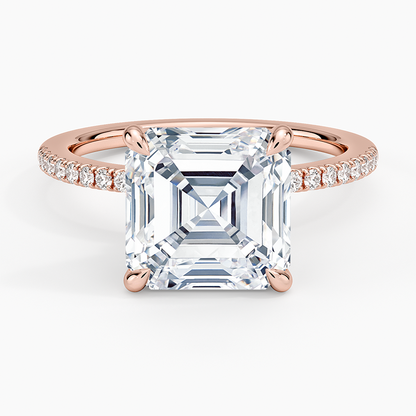 1.60 Carat Princess Halo Design Solitaire Lab Diamond Ring 18K - Florina 