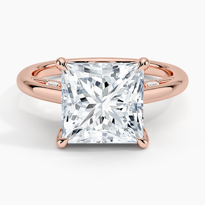 4.30 Princess Kesim Hidden Halo Tasarım Tektaş Laboratuvar Pırlanta Yüzük - Dalara