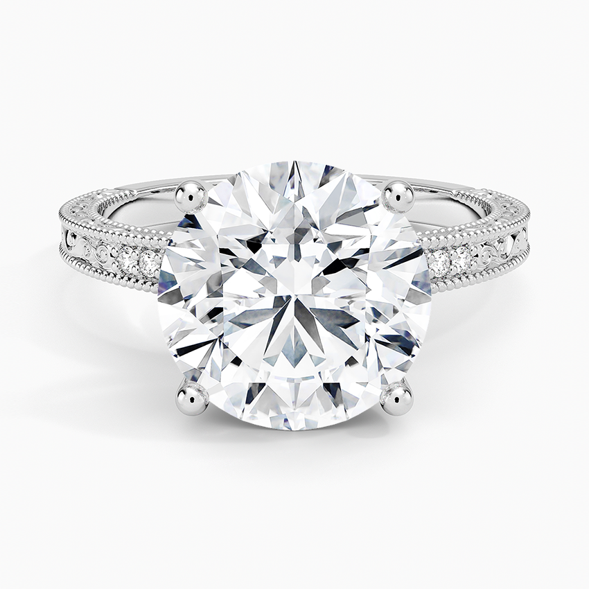 4.15 Karat Yuvarlak Kesim Hidden Halo Tasarım Tektaş Laboratuvar Pırlanta Yüzük - Venice - Bold Diamonds