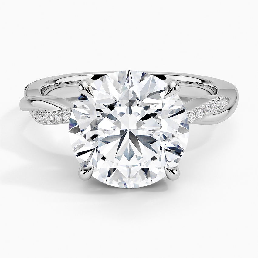 4.25 Karat Hidden Halo Tasarım Tektaş Laboratuvar Pırlanta Yüzük 18K  - Talora - Bold Diamonds