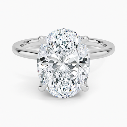 1.60 Carat Princess Halo Design Solitaire Lab Diamond Ring 18K - Florina 
