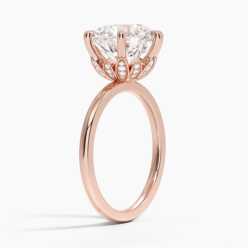 Altı Tırnak 4.15 Karat Hidden Halo Tasarım Tektaş Laboratuvar Pırlanta Yüzük - Delora - Bold Diamonds