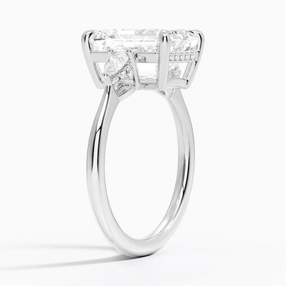 1.60 Carat Princess Halo Design Solitaire Lab Diamond Ring 18K - Florina 