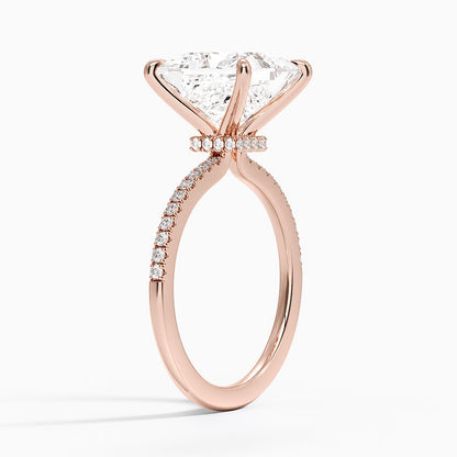1.60 Carat Princess Halo Design Solitaire Lab Diamond Ring 18K - Florina 