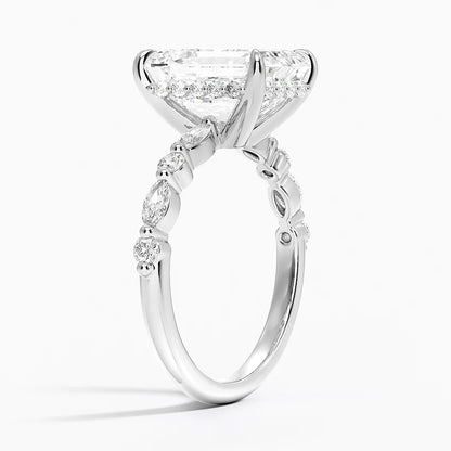 1.60 Carat Princess Halo Design Solitaire Lab Diamond Ring 18K - Florina 