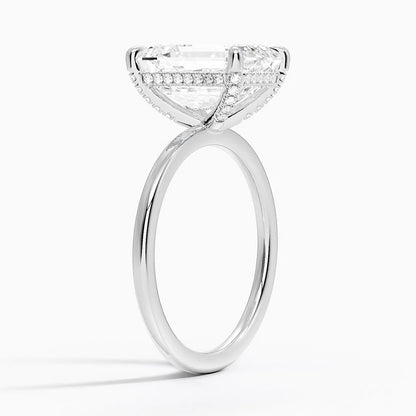 1.60 Carat Princess Halo Design Solitaire Lab Diamond Ring 18K - Florina 